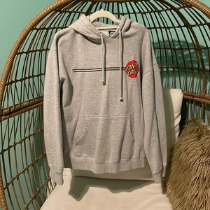 Grey Santa Cruz skateboards hoodie